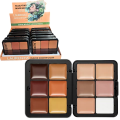 Paleta Contour 12 Tonos En Crema Contorno Iluminador Base