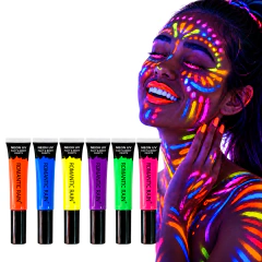 Maquillaje Neon Fluor Brilla En La Oscuridad X 3 Unidades