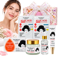 Set Ácido Kójico Kiss Beauty Facial + Serum + Mascarillas