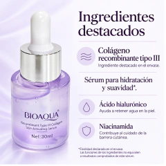 Serum Facial Bioaqua Colágeno Recombinante Tipo III 30 Ml - comprar online