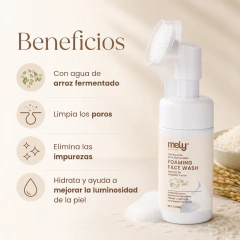 Espuma De Limpieza Facial Mely Agua De Arroz 100ml Cepillo - comprar online