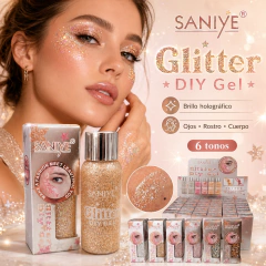 Glitter Gel Saniye Holografico Ojos Rostro Cuerpo