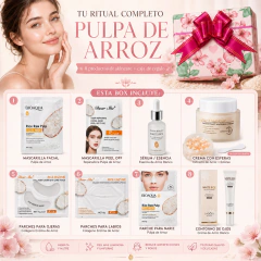 Set Skincare Pulpa Arroz Vitamina C 8 Productos Box Regalo - Chicas Bond