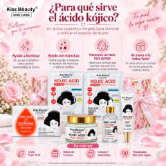 Set Ácido Kójico Kiss Beauty Facial + Serum + Mascarillas - comprar online