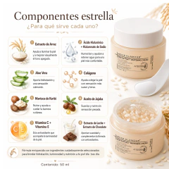 Crema Facial De Arroz Cápsulas Colágeno Hialurónico 50g en internet
