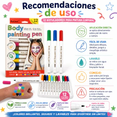 Set 12 Marcadores Body Painting Sin Pincel Maquillaje Facial