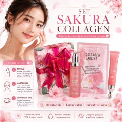 Set Skincare Sakura Colágeno Niacinamida Tónico Contorno en internet