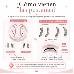 Pestañas Magnéticas Premium Modelo L Pinza Integrada +espejo - Chicas Bond