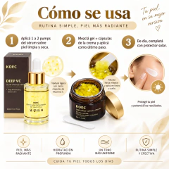 Set Skincare KOEC Serum Facial Vitamina C Crema Niacinamida - Chicas Bond