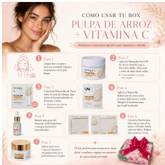 Set Skincare Pulpa Arroz Vitamina C 8 Productos Box Regalo - Chicas Bond