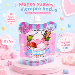Set Labial Tinta Helado Delineador Crema Manos Bolsa Regalo