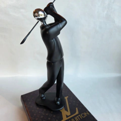 Adorno GOLFISTA Negro y Plateado - tienda online