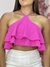 Cropped babados costas abertas - Mf Store Girls