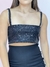 Cropped paetê reto - loja online