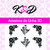 Adesivos de Unha 3D Flor e Raminho Preto - comprar online