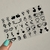 40 Adesivos de Unha 3D Corações Pretinhos