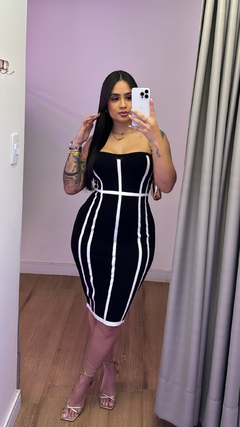 Vestido Erika Tomara Que Caia Tricot Premium- P &B
