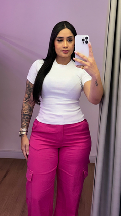 Blusa Babylook Basic Canelado - Off na internet
