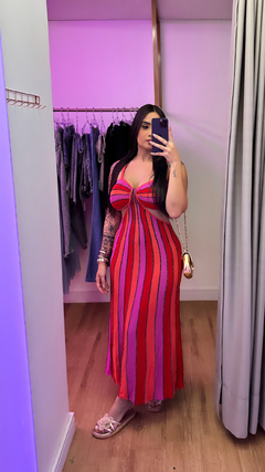 Vestido Listras com Lurex - loja online