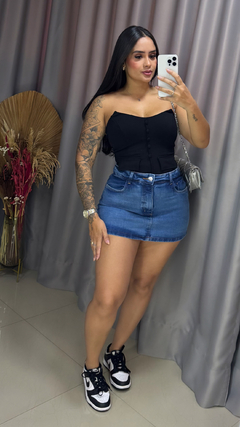 Short Saia - Jeans Médio na internet