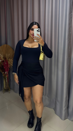 Body Milena Decote Quadrado - Preto - comprar online