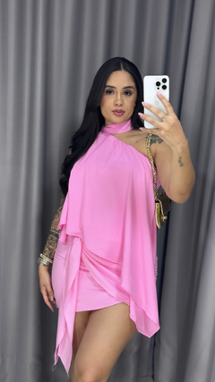 Blusa Assimétrica Nula Manga - Rosa - comprar online