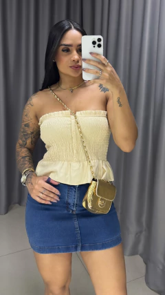 Saia Jeans Com Elastano - Lavagem Tradicional Disponível 36 e 38 na internet