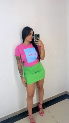 Saia Alfaiataria Curtinha Ins Zara-Verde - loja online