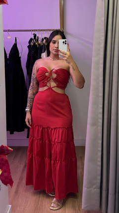 Vestido Mary Longo - Vermelho - comprar online