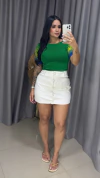 Cropped Tricot Brasil - Verde