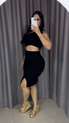 Vestido Tubinho Nula Manga - Preto - Anna Closet DF 