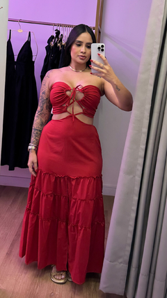 Vestido Mary Longo - Vermelho na internet