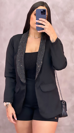 Blazer Com Aplicação - Preto