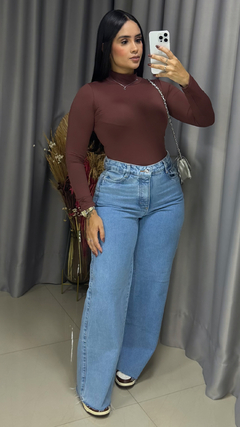 Calça Jeans Wide Leg - Lavagem Clara - loja online
