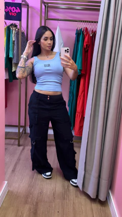 Regata Miu Miu - Azul Bebê - comprar online