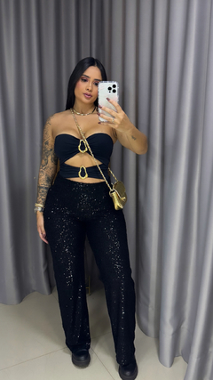 Calça Paetê Bia Preta - loja online