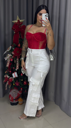 Corset Renda - Vermelho na internet