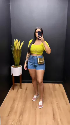 Short Jeans- Bolsos cargô - loja online