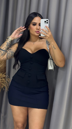 Blusa Colete Tomara que Caia - Preto