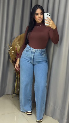 Calça Jeans Wide Leg - Lavagem Clara
