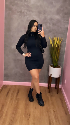 Vestido Tubinho Poliamida Premium - Preto - loja online
