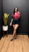 Short Jeans- Preto