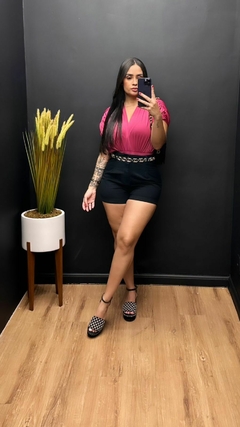 Short Jeans- Preto SOMENTE 36