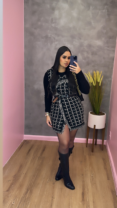Colete Tweed- Preto - comprar online