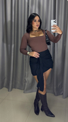 Body Milena Decote Quadrado - Marrom
