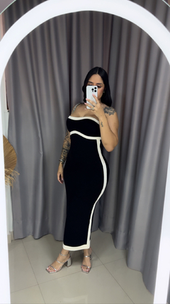 Vestido Tomara Que Caia Tricot Premium - Preto