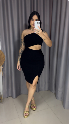 Vestido Tubinho Nula Manga - Preto