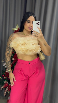 Cropped Fashion Flor - Nude