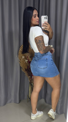 Body Decote Quadrado Manga Curta - Off - Anna Closet DF 
