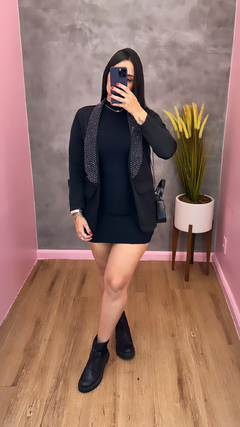 Blazer Com Aplicação - Preto - Anna Closet DF 